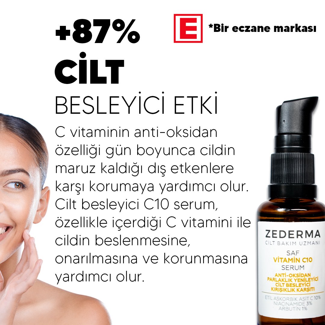 ✨ Işıldayan Bir Cilt, Sağlıklı Bir Görünüm! ✨
Saf Vitamin C10 Serumu ile cildine ışıltı kat! 🌿
Cilt tonunu eşitler, ince çizgilerle savaşır ve doğal parlaklık kazandırır.

💧 Hafif yapısı ile tüm cilt tiplerine uygundur.
🌞 Güne başlarken bir damla ışıltı seninle!