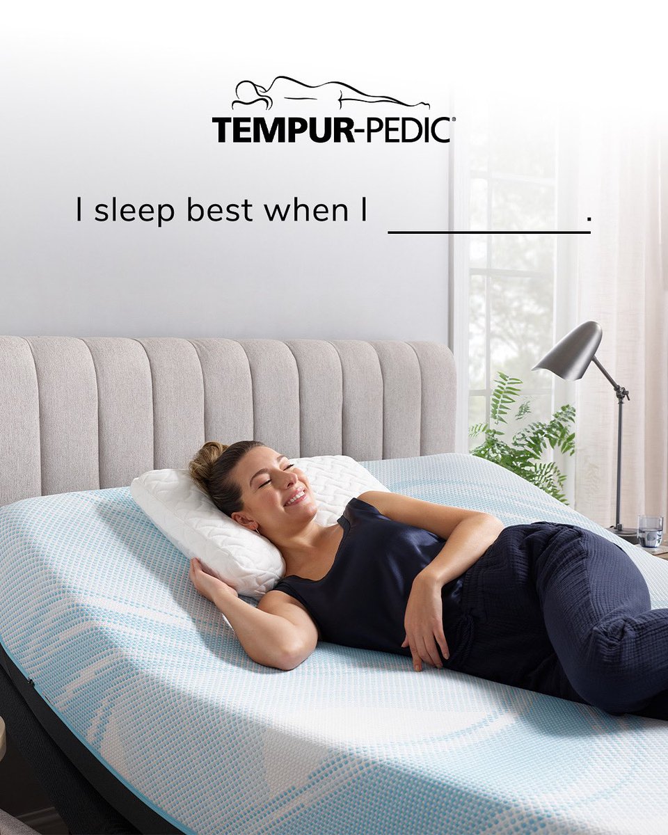 We will go first: 

“I sleep best when my adjustable base is set to Zero Gravity mode” now it’s your turn! 👇

All Tempur-Pedic mattresses are Adjustable Base compatible 👍💤😁 tempurpedic.ca 

#MyTempurPedic #SleepGoals