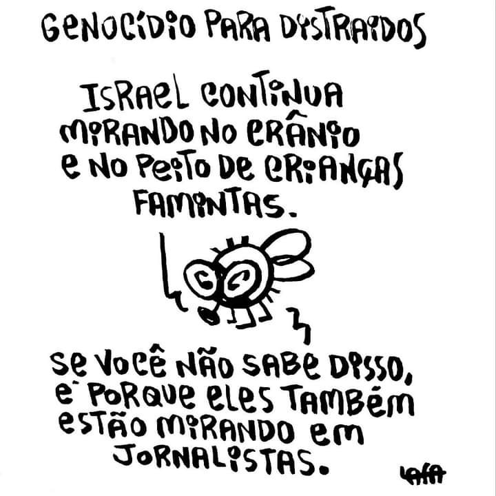 Por que será que Israel não deixa jornalistas internacionais entrarem em Gaza e assassina os que já estão lá?

Mistério.