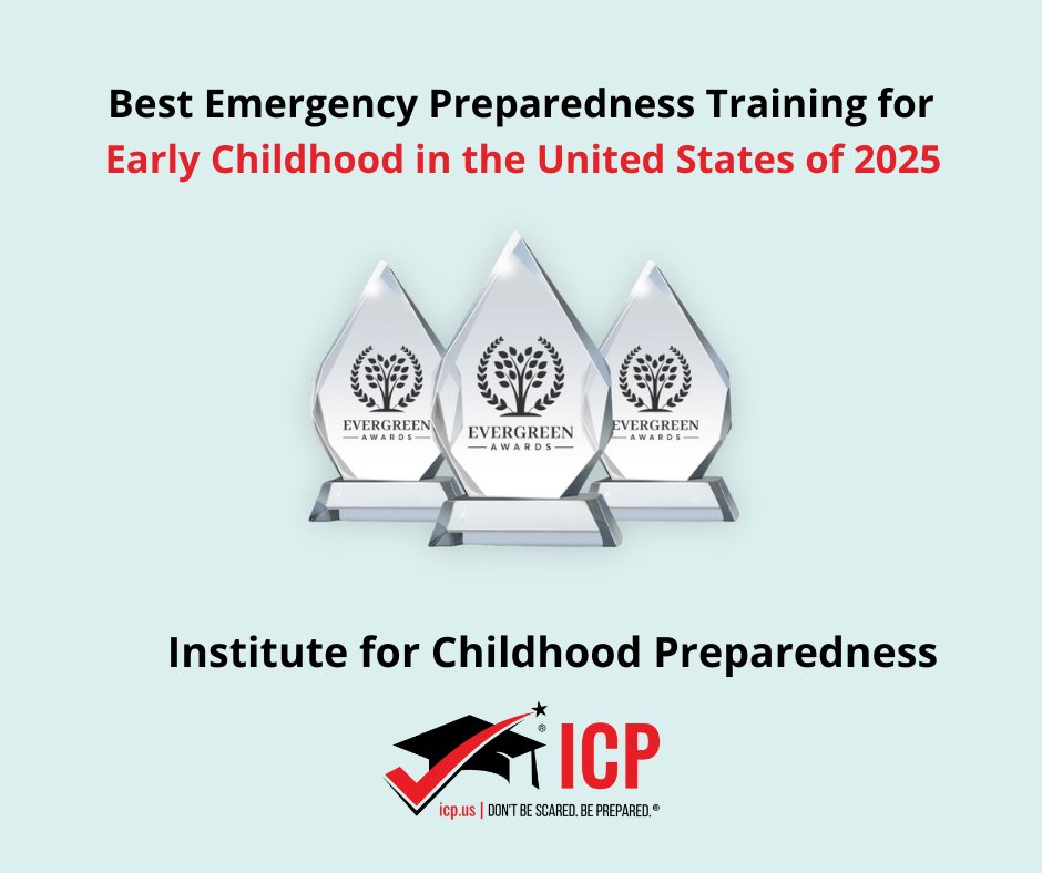 We’re proud to share that the Institute for Childhood Preparedness (ICP) has been named the Best Emergency Preparedness Training for Early Childhood in the United States for 2025 by the Evergreen Awards! evergreenawards.com/awards/institu…

#earlychildhood #training #emergencypreparedness