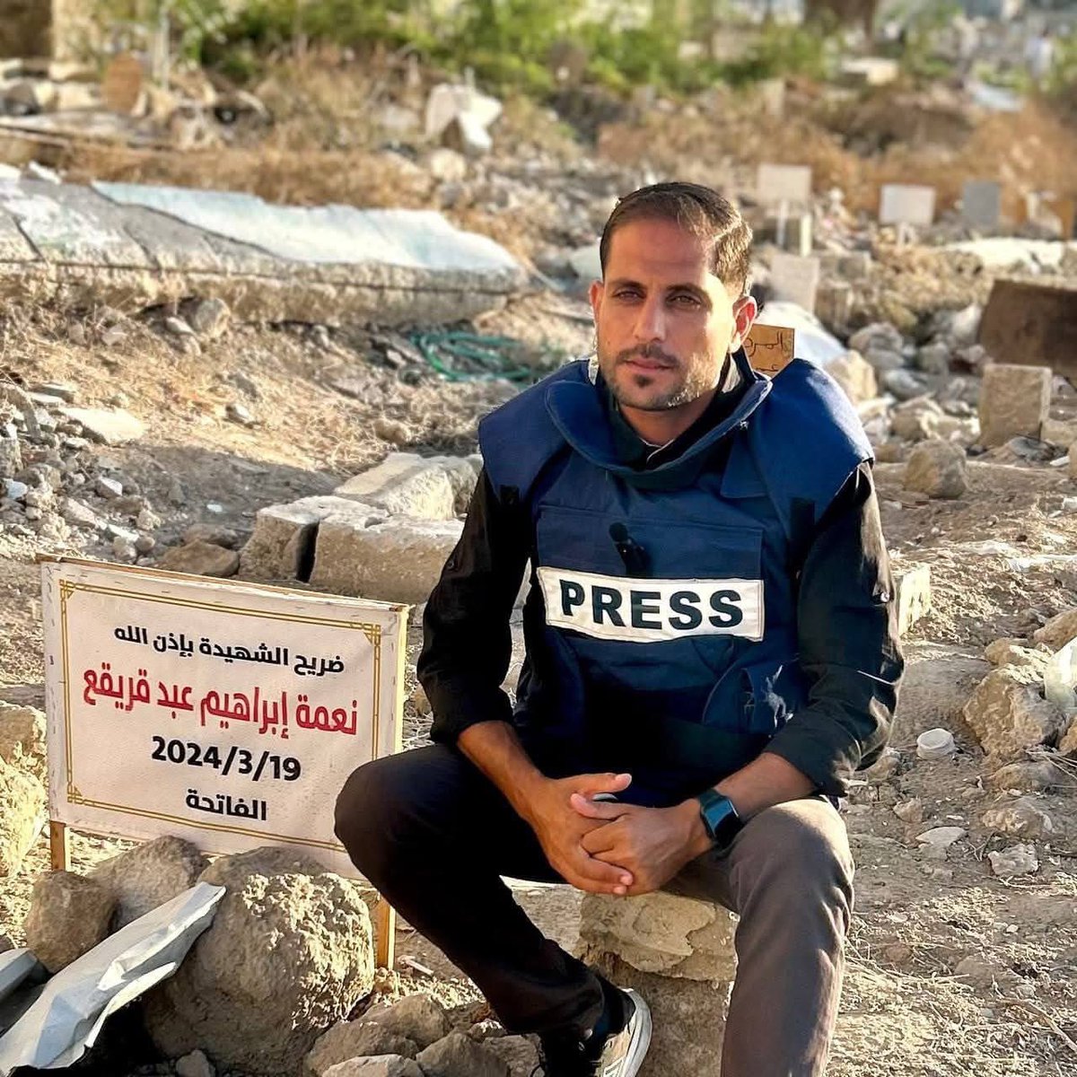 AJ reporter Mohamed Qreiqe grew up an orphan &amp; only son. In 2024, Israeli forces executed his mom who sought shelter &amp; medicine in Gaza City’s AlShifa hospital during the 2nd assault on the compound. Mohamed was killed a few steps away from the crime scene of his mom’s murder.