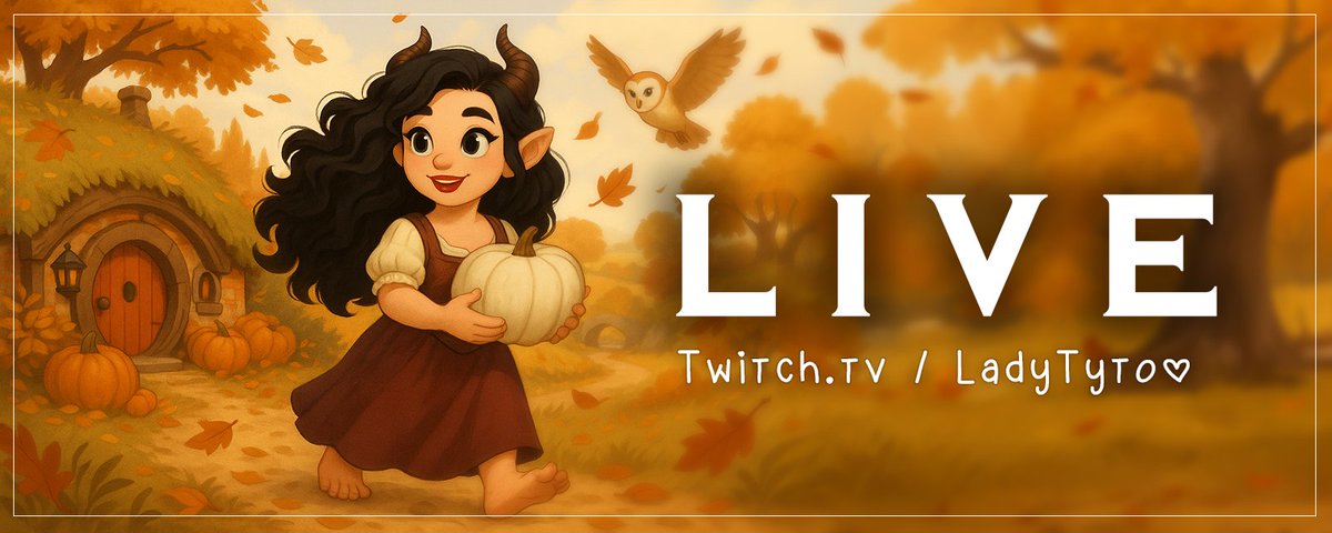 |🦉L I V E |

🎀| ✧ • ✨ A Peaceful Day in the Shire 🍂 ✨ • ✧
🎮| Tales of the Shire

Join us!
twitch.tv/LadyTyto
