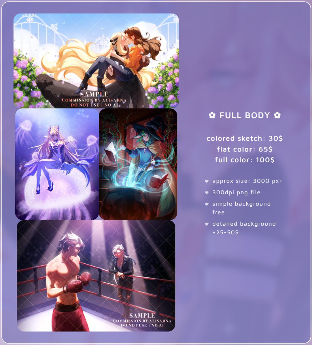 Alisarna 💜| comms waitlist open tweet media