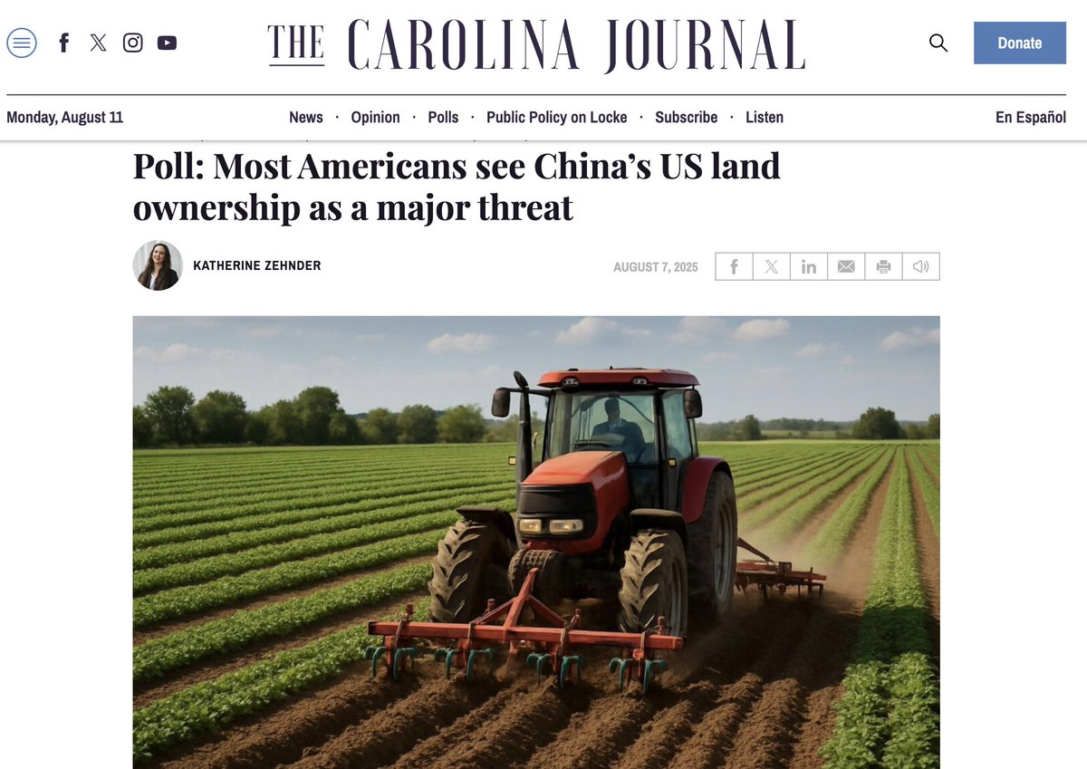NC House Republicans (@nchousegop) on Twitter photo NC House Republicans are fighting to protect our farmland from foreign ownership, especially near sensitive military sites.
That is why we passed the NC Farmland and Military Protection Act sponsored by Reps. <a href="/JenBalkcom/">Rep. Jennifer Balkcom</a>, <a href="/JohnBellNC/">Rep. John Bell</a>, <a href="/RealJeffZENGER/">Rep. Jeff Zenger</a>, & <a href="/RepNealJackson/">Rep. Neal Jackson</a>. NC House Republicans are fighting to protect our farmland from foreign ownership, especially near sensitive military sites.
That is why we passed the NC Farmland and Military Protection Act sponsored by Reps. <a href="/JenBalkcom/">Rep. Jennifer Balkcom</a>, <a href="/JohnBellNC/">Rep. John Bell</a>, <a href="/RealJeffZENGER/">Rep. Jeff Zenger</a>, & <a href="/RepNealJackson/">Rep. Neal Jackson</a>.