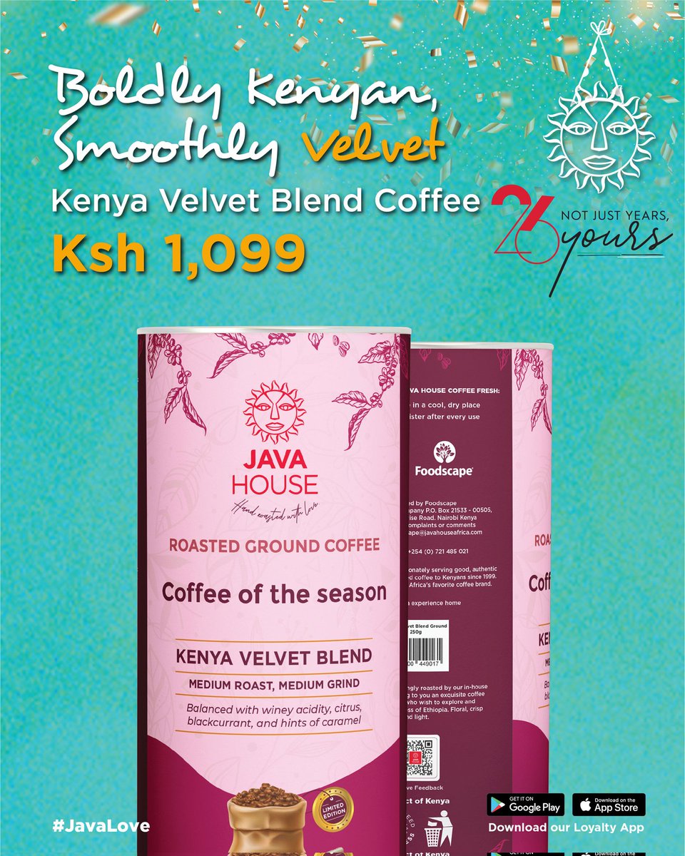 thejunctionmall's tweet image. Coffee lovers, unite! ☕️ This August, choose your fighter: Sweet and fruity Blue Blend or smooth and rich Velvet Blend. Why not both! Grab your cup of bliss at @javahouseafrica, at The Junction Mall.
#TheJunctionExperience #JavaHouse #AugustSpecials #BlendOfTheMonth