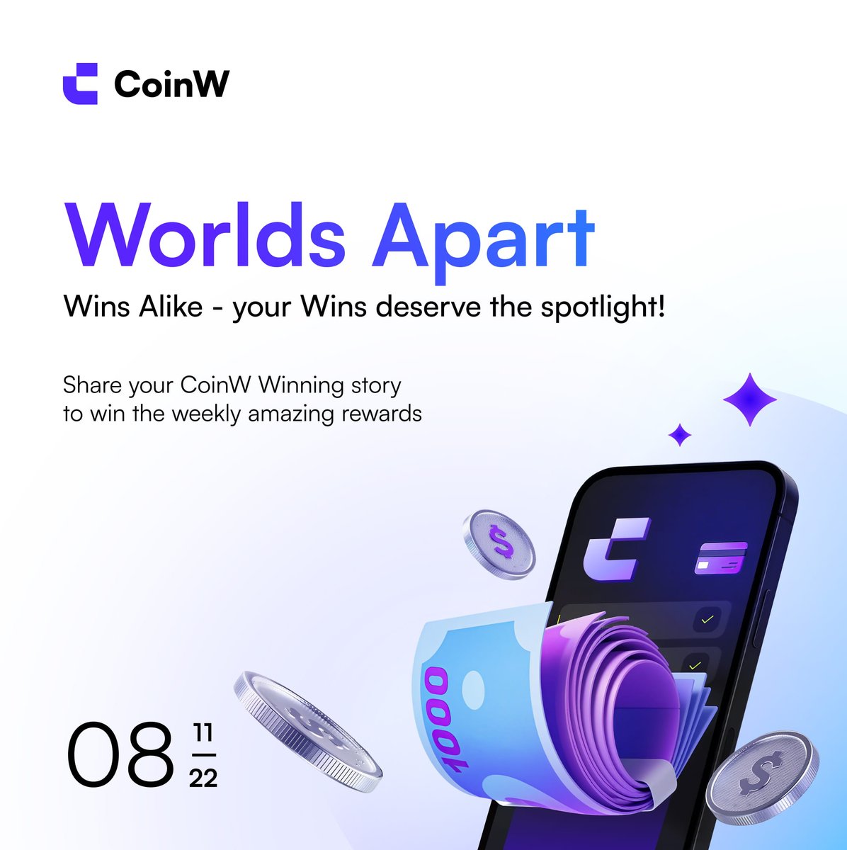 CoinW (@coinwofficial) on Twitter photo 🔥 At CoinW, every trade matters!
 
🎁 Join the #MyCoinWStory contest and win USDT!
 
✅ Share your Winning story (photo/text/video) and tag #MyCoinWStory
✅ Follow <a href="/CoinWOfficial/">CoinW</a>, Like & RT
✅ Drop your UID
 
Weekly Prizes:
🥇 1st: 200 USDT
🥈 2nd: 100 USDT
🥉 3rd: 50 USD 🔥 At CoinW, every trade matters!
 
🎁 Join the #MyCoinWStory contest and win USDT!
 
✅ Share your Winning story (photo/text/video) and tag #MyCoinWStory
✅ Follow <a href="/CoinWOfficial/">CoinW</a>, Like & RT
✅ Drop your UID
 
Weekly Prizes:
🥇 1st: 200 USDT
🥈 2nd: 100 USDT
🥉 3rd: 50 USD