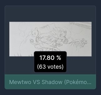 AEthan48's tweet photo. The votes are in, and coming in at first place with 63 of the 354 total votes from 118 people, the winning sketch that will be digitalized first is...
MEWTWO VS SHADOW!!!
Keep an eye out for the final product within hopefully the next year (accounting for any procrastination). https://t.co/YPhu5o6GtC
