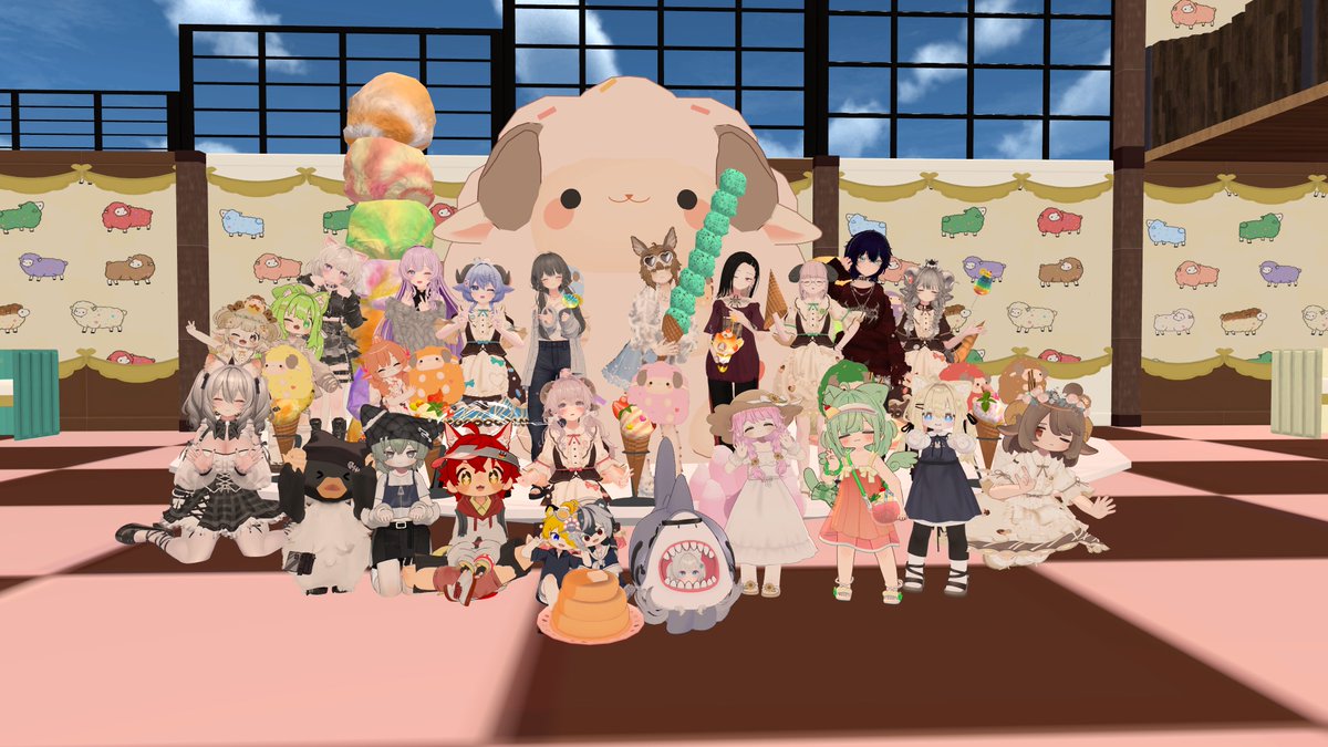 昨日は #し～ぷかふぇ に行ってきました～🐏
アイスとデザートをいっぱい食べました🍮
今回ものんびり楽しめました！