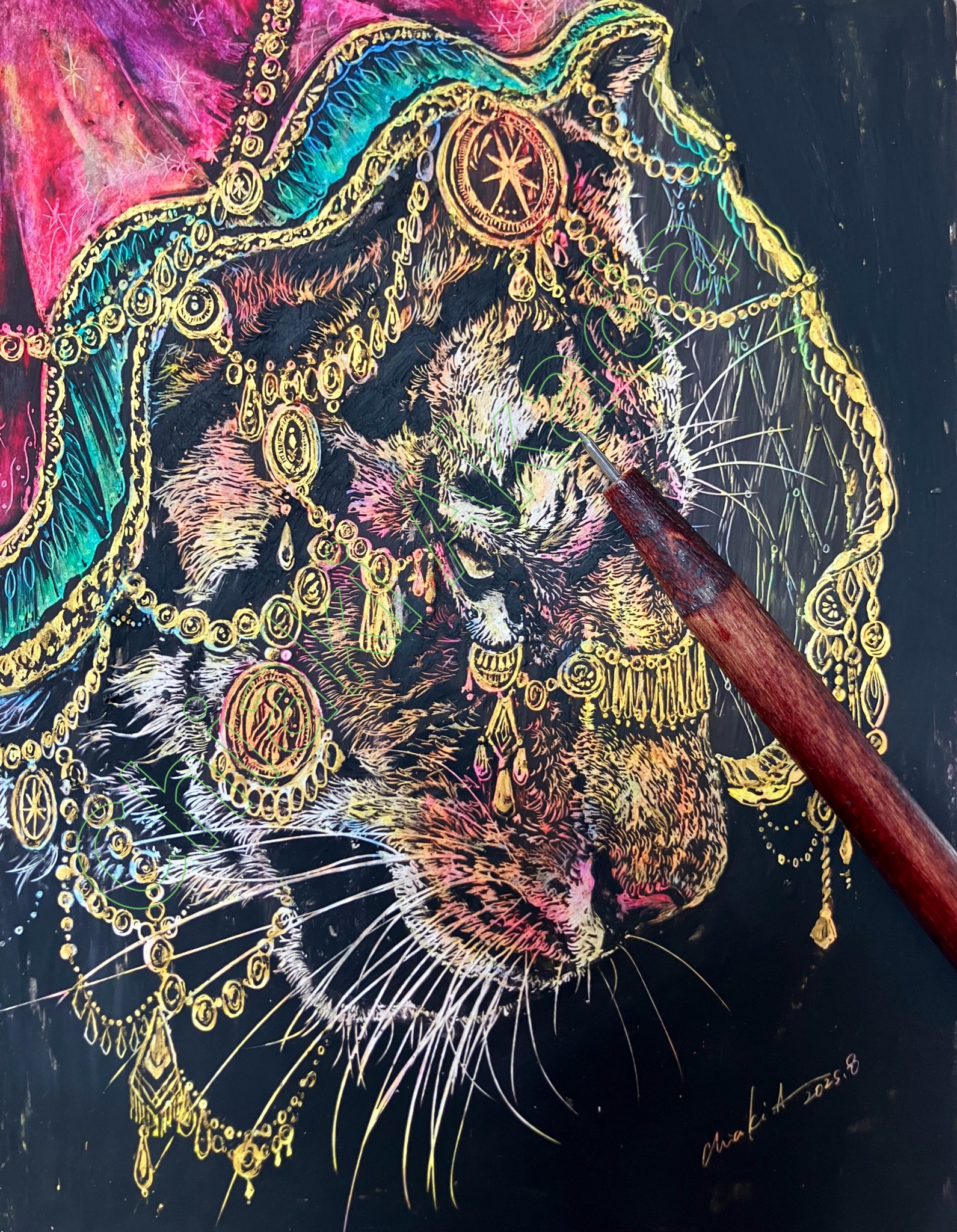 Chiaki Akada 『July 7th』クレヨンスクラッチアーティスト Chiaki Akada 『July 7th』クレヨンスクラッチアーティスト