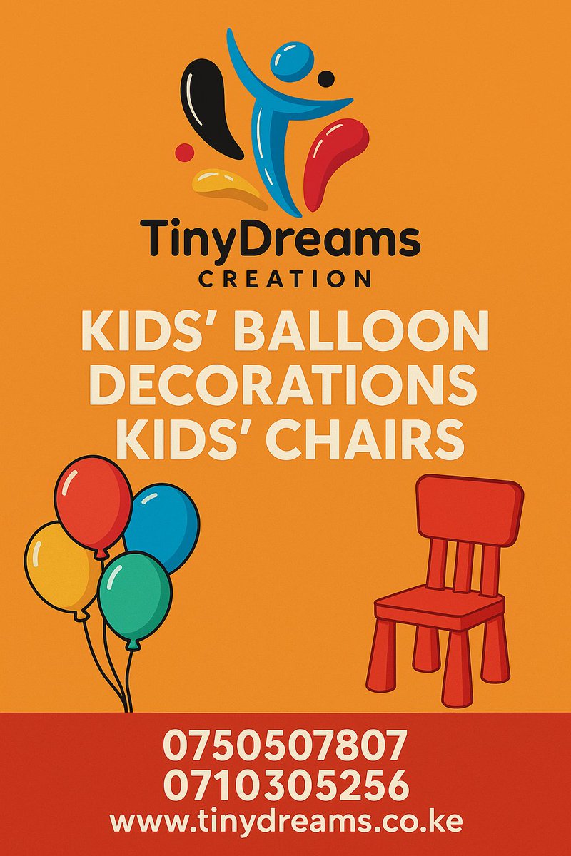 Joy. Color. Fun. 🎉 Kids’ balloon decorations &amp; chairs for any event!
📞 0750507807 / 0710305256
🌐 tinydreamscreations.com
#BalloonDecor #KidsParties #EventDecor