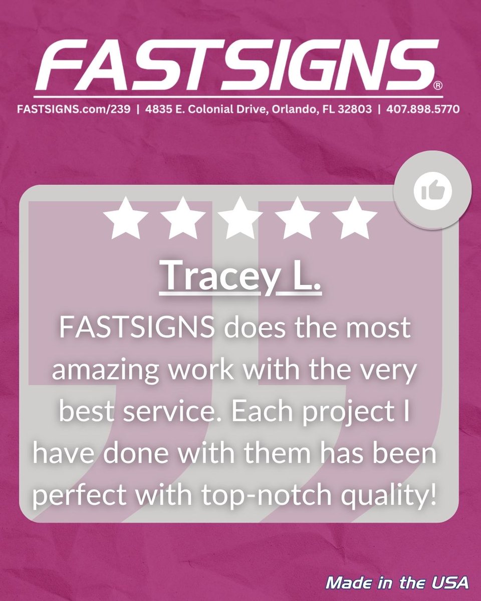 FastsignsOrland's tweet image. Five stars that rock our world! ⭐️ We&apos;re so glad to have crafted the perfect signage solution for you. Thank you! 🎸🎨

#FastSignsOrlandoCentral
#SignageStars
#CustomerReviewSpotlight
#SignageSuccessStory