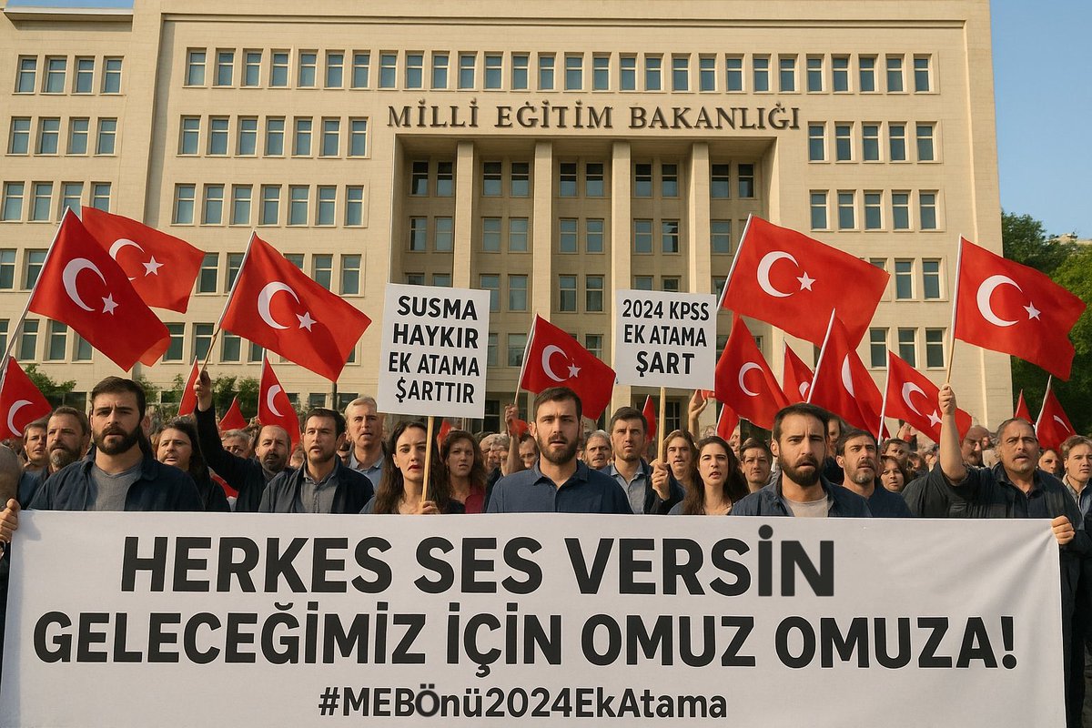 Güçlü yarınlar, nitelikli öğretmenlerle başlar!
Ücretli değil, 2024 KPSS'de derece yapmış öğretmenler kadrolu olarak öğrencilerin karşısına geçmeli.
📢 Herkes ses versin, geleceğimiz için omuz omuza!

#MEBÖnü2024EkAtama