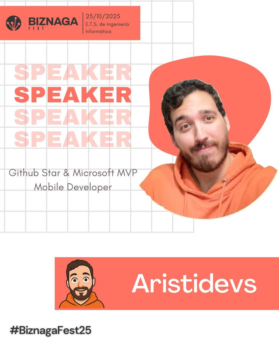 BiznagaFest's tweet image. 🔊 Speaker confirmado: @aristidevs

📱 Mobile Tech Lead, creador de contenido, GitHub Star, Microsoft MVP y JetBrains Content Creator.

🎤 Charla: Kotlin Multiplatform: La thermomix del desarrollo

📅 25 de octubre
🎟️ Entradas disponibles

#BiznagaFest25 #GDGMálaga #MobileDev