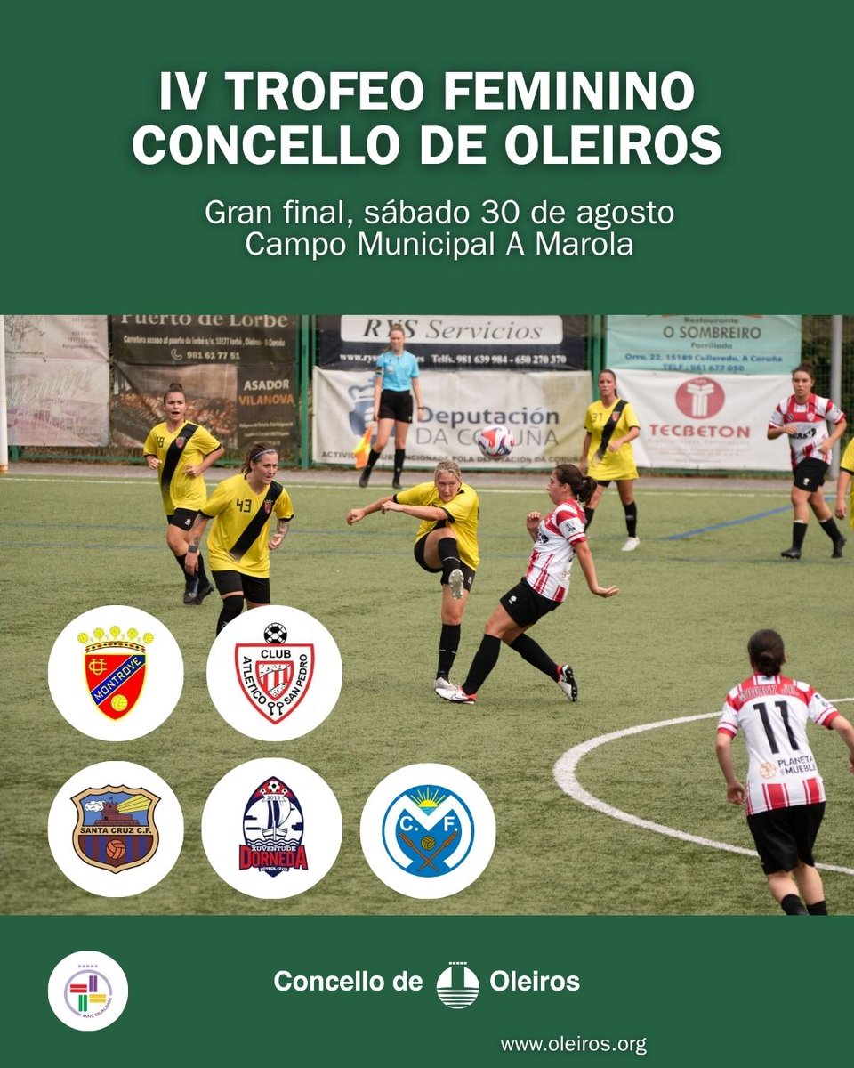 ⚽⚽🏆 Os encontros comezarán o xoves 14, ás 20 h, co partido Marino-Dorneda (A Marola). Ás 21:15 h disputarase o Santa Cruz-U. Campestre (Leonardo Maceiras). O sábado, ás 18 h, xogarase o Marino-San Pedro (A Marola) e, o domingo, tamén na Marola, o Santa Cruz-Campestre, ás 17 h.