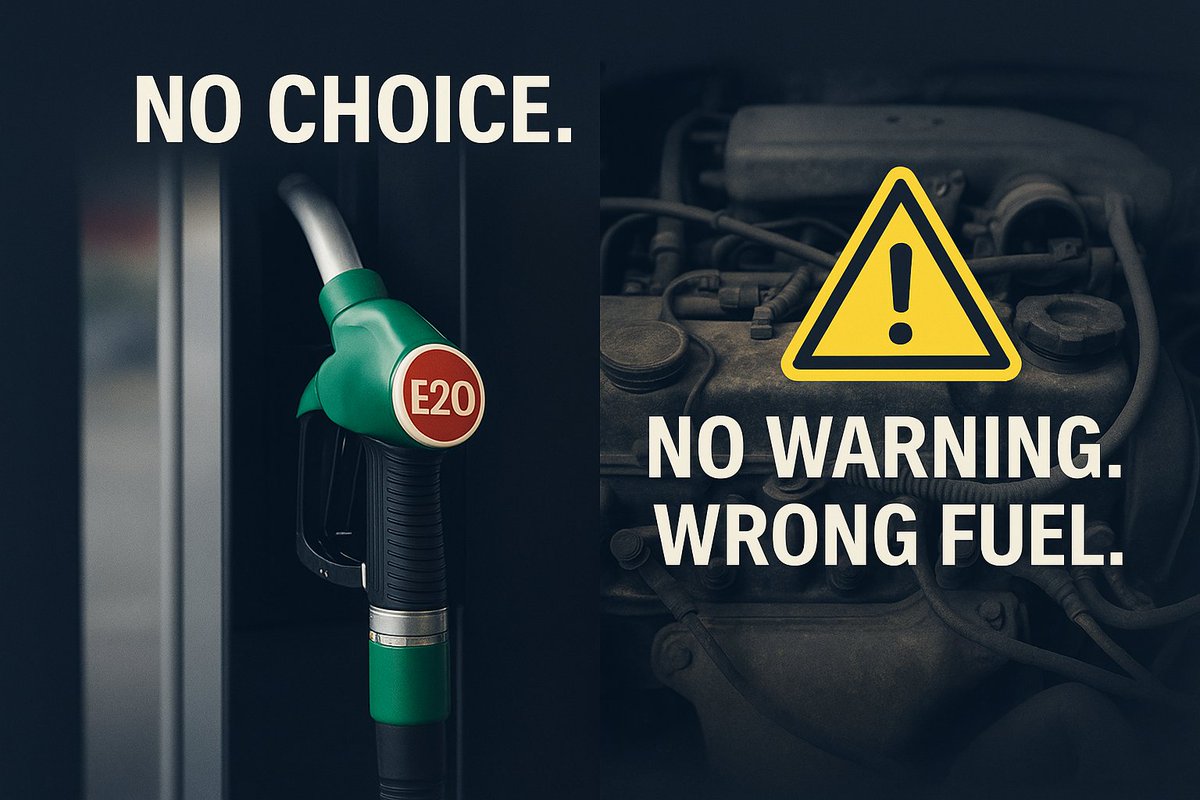 Akshay (@akshay) on Twitter photo Most Indian drivers today are filling their cars with the WRONG fuel.
E20 petrol is now at every pump. No choice. No warning.
Older cars? Damaged. Mileage? Dropped. Warranty? Gone.
📢 Tell <a href="/PetroleumMin/">Ministry of Petroleum and Natural Gas #MoPNG</a> & <a href="/MORTHIndia/">MORTHINDIA</a>
Give us E0/E10 choice NOW.
#FuelTruth #StopForcedE20 Most Indian drivers today are filling their cars with the WRONG fuel.
E20 petrol is now at every pump. No choice. No warning.
Older cars? Damaged. Mileage? Dropped. Warranty? Gone.
📢 Tell <a href="/PetroleumMin/">Ministry of Petroleum and Natural Gas #MoPNG</a> & <a href="/MORTHIndia/">MORTHINDIA</a>
Give us E0/E10 choice NOW.
#FuelTruth #StopForcedE20