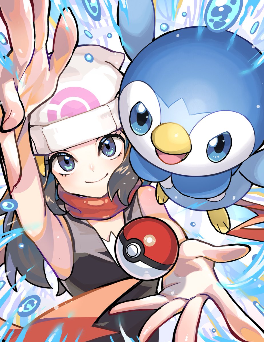 ヒカリ(ポケモントレーナー) ,ポッチャマ 「ポッチャマ」|おしりパワー中島のイラスト