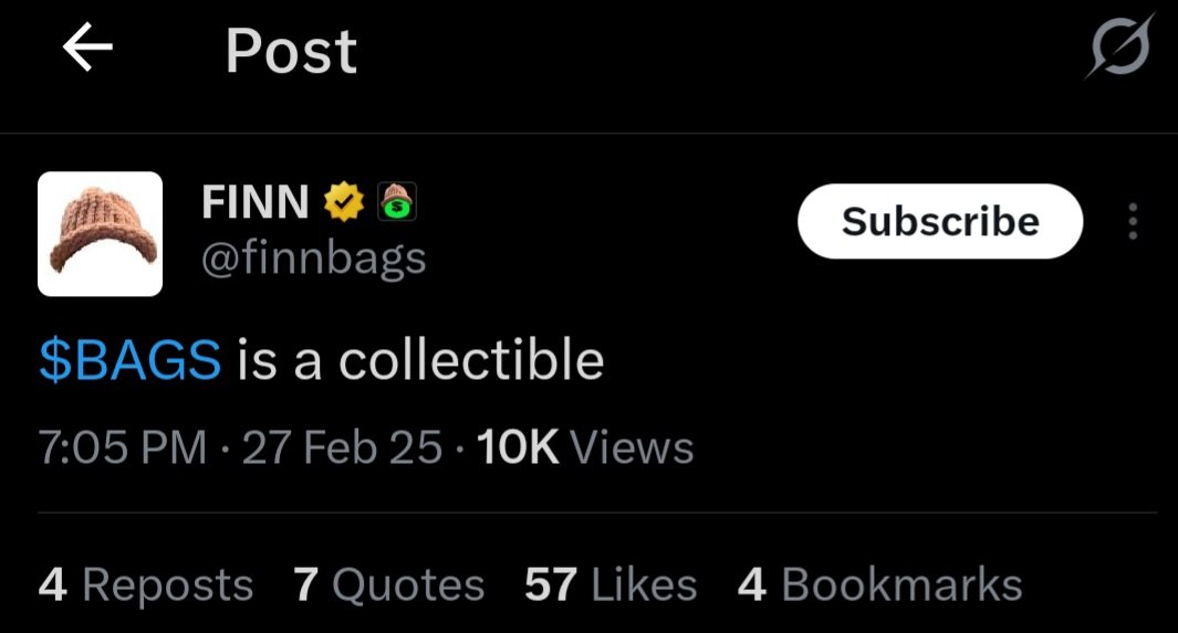 RealSatoshiFomo's tweet photo. $BAGS is a collectible

What do collectors sought after the most?

They always want to own the "first"

Hints after hints given to you by Finn himself 

Bdwt1g8TJki9FSuyCQuDtYkygAVqj2Z626Mir1ccBAGS https://t.co/PNolCBvWQ7