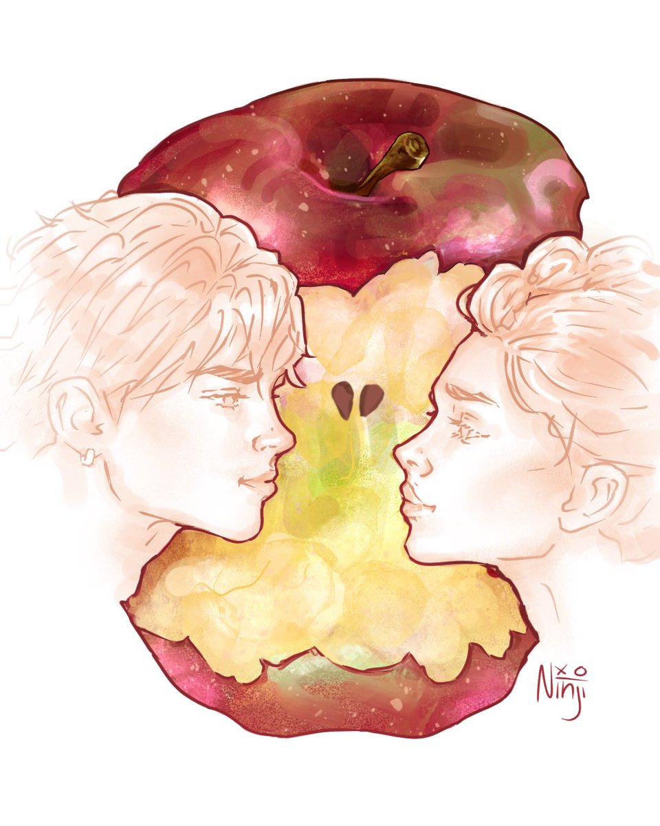 Rujinu 💗✨ #appletrend
.
.
#art #illustration #apple #kpopdemonhunters #rumi #jinu #rujinu