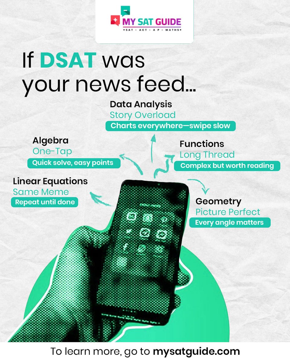my_sat_guide_'s tweet image. If DSAT was your news feed… which section would you double-tap? 😏

💻 Master your DSAT prep today with free practice tests, tips, and tools at mysatguide.com

#DSATPrep #DigitalSAT #MySATGuide #SATTips #DSATStudy #SATLife #DSAT2025 #SATMemes #MathPrep #SATGoals