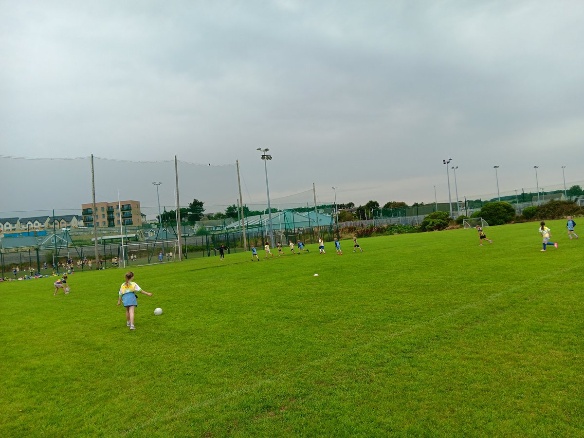 WhelanGavin's tweet photo. Final week of @KelloggsUKI @officialgaa #CùlCamps25 underway across the #Dèise - massive turnout for the 3rd @TramoreGAA13 camp with over 130 children participating, another great week in store ✅️🔵⚪️🏑🏐 #FUNAndEnjoyment #Skills #Games #Friendships #Respect #GAABelong https://t.co/U1pKLEaYY7