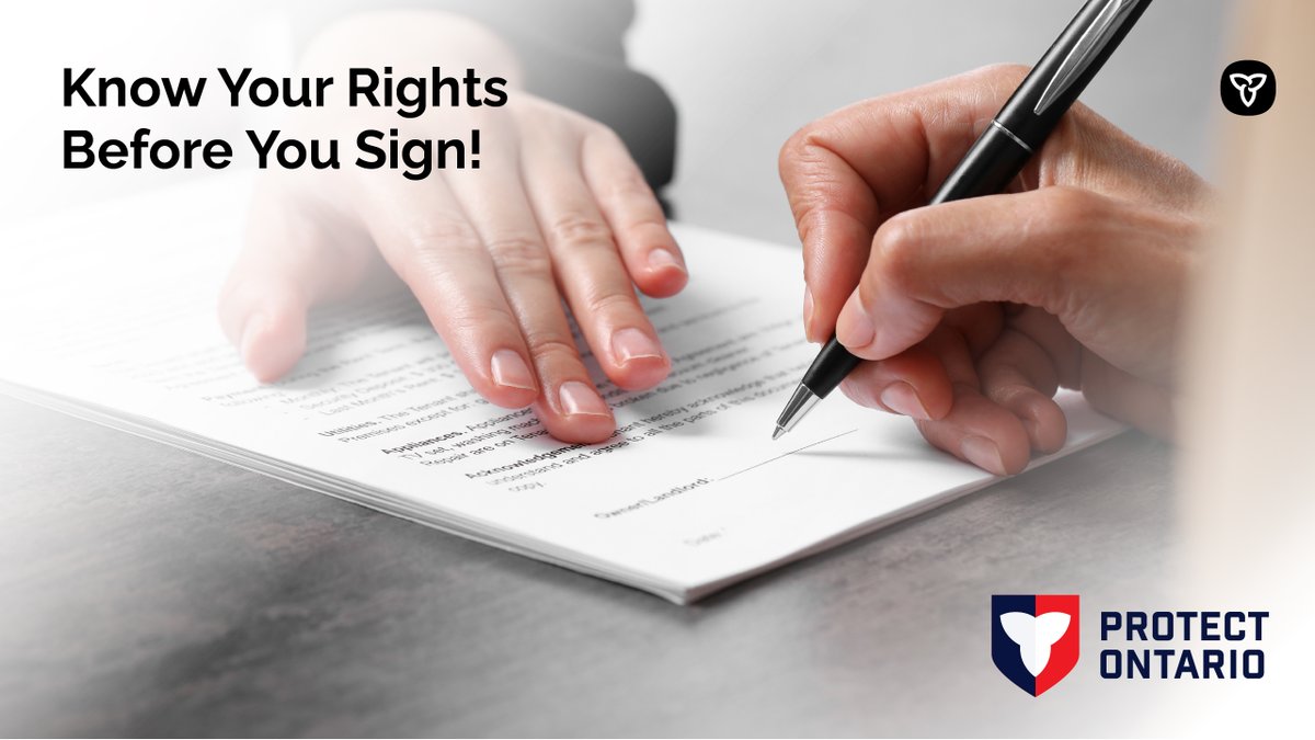 Know Your Rights Under Ontario’s Consumer Protection Act.
You may be entitled to cancel a contract &amp; get a refund or compensation if:

You’re within a cooling-off period
You’ve experienced unfair business practices
Goods or services were delivered late

Ontario.ca/contracts