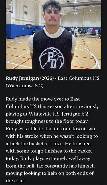Rudy Jernigan (@rudyjernigan) on Twitter photo Appreciate the coverage <a href="/Swanny1973/">Bret Swanson</a>
Had a great time at <a href="/ThePDShowcase/">The Showcase</a> yesterday. Super thankful to have gotten the opportunity to come out n hoop Appreciate the coverage <a href="/Swanny1973/">Bret Swanson</a>
Had a great time at <a href="/ThePDShowcase/">The Showcase</a> yesterday. Super thankful to have gotten the opportunity to come out n hoop
