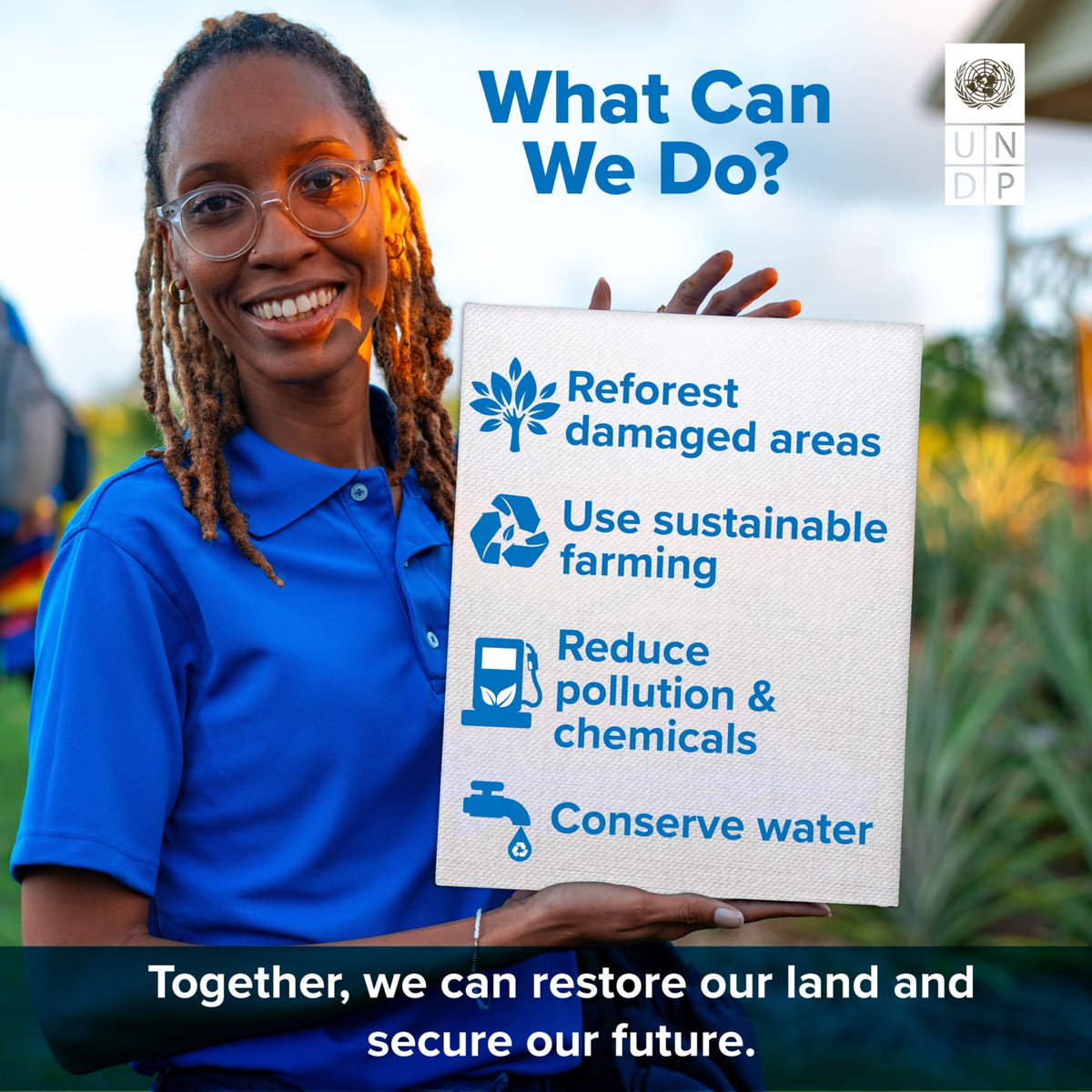 Land degradation = less food, more floods, lost biodiversity.

But we can reverse it:
🌱 Reforest
💧 Conserve water
♻️ Farm sustainably

Healthy land = healthy lives.

undp.org/barbados

#LandDegradation # #ResilientCaribbean