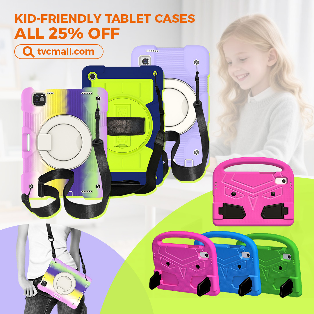 tvcmall_com's tweet image. Upgrade your tablet accessory lineup with our Kid-Friendly Kickstand Cases for iPad, Lenovo &amp;amp; Samsung — designed for durability and convenience.

🎉 All cases are 25% OFF!
🗓️ Aug. 7 – Aug. 21 (UTC-4)

🛒 Shop now: ow.ly/hpZ850WCEoB

#RetailReady #TabletCases
