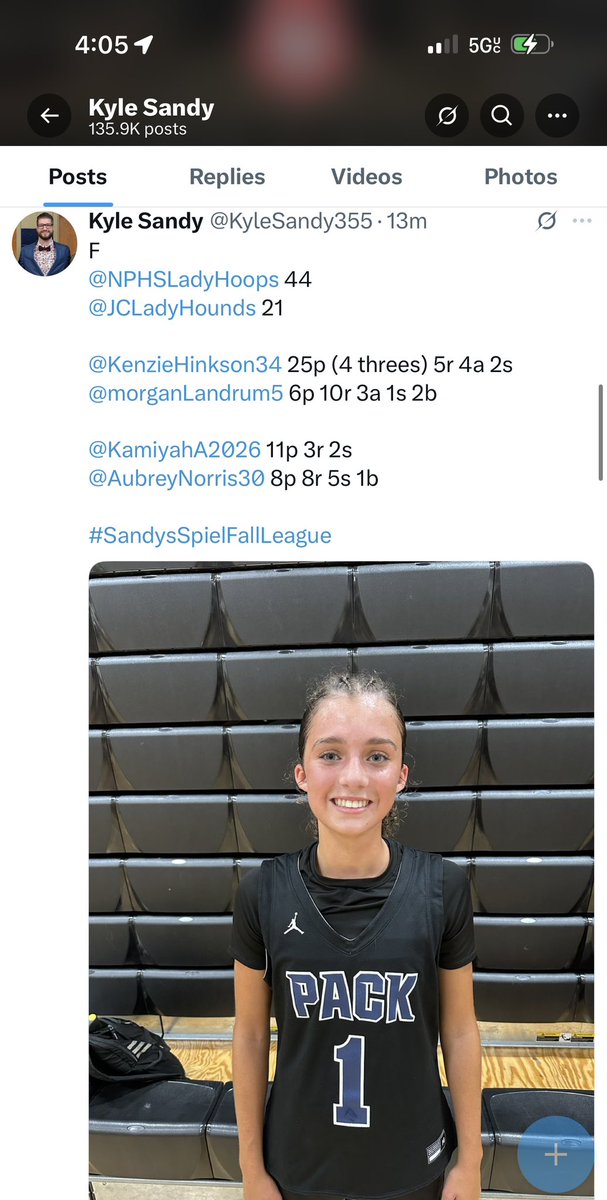 knyehinkson's tweet photo. Sophomore season has began… Fall League in action yesterday! My mini me, hoop dreams! #OneTeamOneGoal #itsthelittlethings #keepworkingkid @KenzieHinkson34 https://t.co/ty1Fu3KWyj