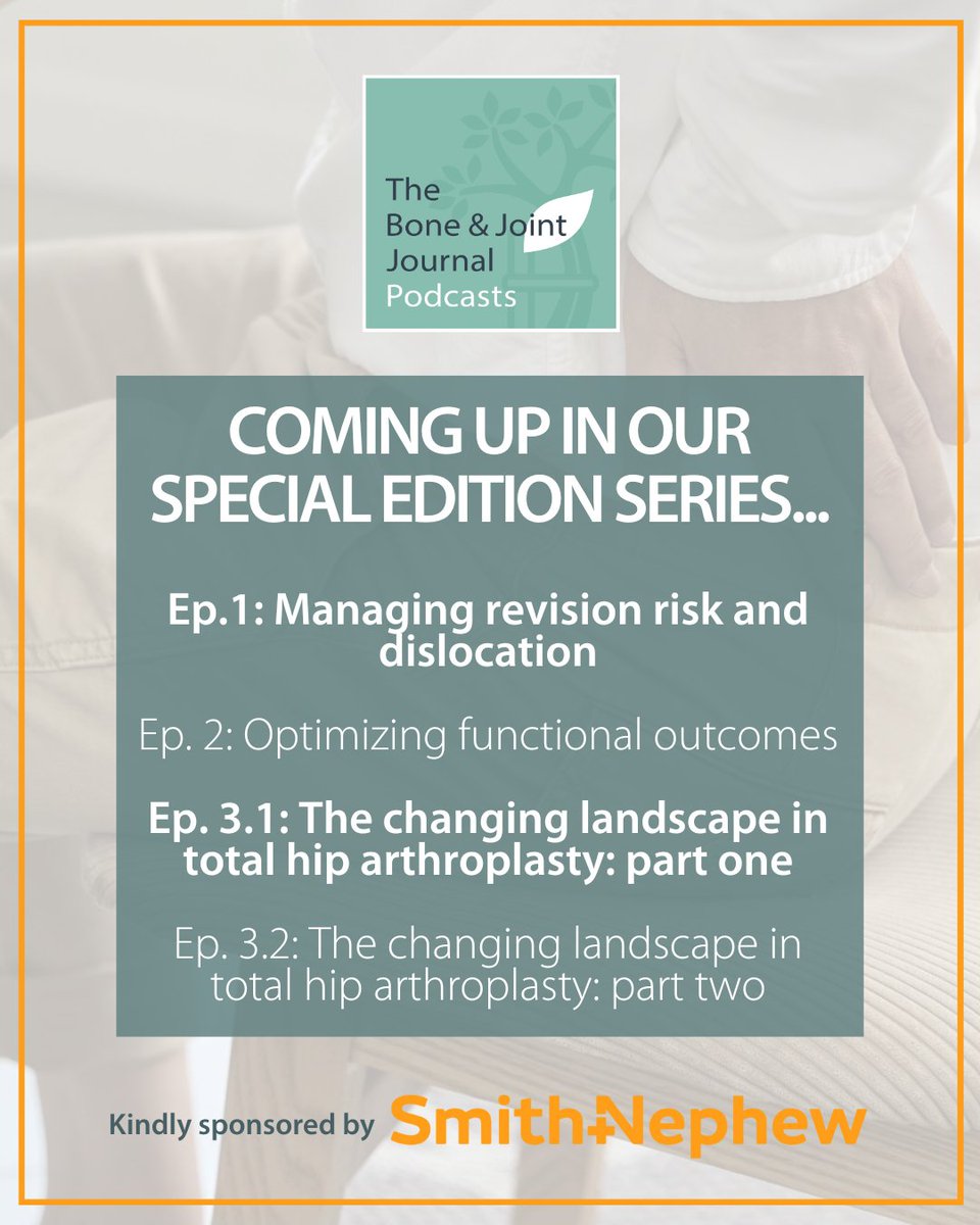 The Bone & Joint Journal (@bonejointj) on Twitter photo ✨ SPECIAL EDITION PODCAST SERIES ✨
For a new special edition series, our host <a href="/DuckworthOrthEd/">Andrew D Duckworth</a> will be joined by #BJJ co-hosts & expert guests to discuss all things hip replacement.
Follow our #podcast for episode releases!
#Ortho <a href="/SmithNephewPLC/">Smith+Nephew</a>
bjjpodcasts.buzzsprout.com ✨ SPECIAL EDITION PODCAST SERIES ✨
For a new special edition series, our host <a href="/DuckworthOrthEd/">Andrew D Duckworth</a> will be joined by #BJJ co-hosts & expert guests to discuss all things hip replacement.
Follow our #podcast for episode releases!
#Ortho <a href="/SmithNephewPLC/">Smith+Nephew</a>
bjjpodcasts.buzzsprout.com