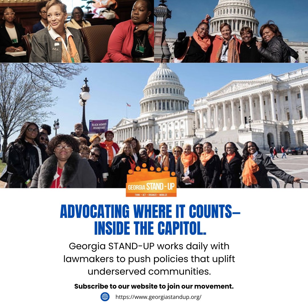 Georgia STAND-UP (@ga_standup) on Twitter photo ⚖️ From community halls to Capitol walls, Georgia STAND-UP is on the front lines.
Our team works daily to influence policy that brings justice, access, and opportunity to those too often left behind. This is advocacy in action. 🗳️ 
Change is built from the inside out. ⚖️ From community halls to Capitol walls, Georgia STAND-UP is on the front lines.
Our team works daily to influence policy that brings justice, access, and opportunity to those too often left behind. This is advocacy in action. 🗳️ 
Change is built from the inside out.