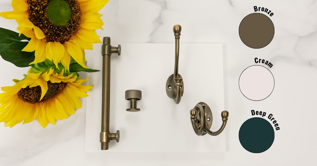 This moodboard brings together the perfect fittings to give your cloakroom a warm, timeless touch. Pair with natural textures for a space that feels welcoming from the moment you walk in.
Seen here are: System Knurled Handle and Knob, Venetian Single and Double Coat Hooks.