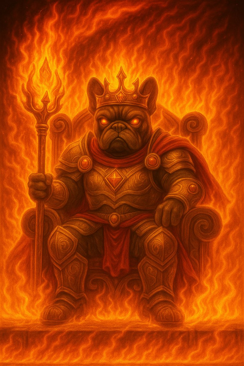 diamond_fenzy's tweet image. This isn’t just another memecoin… this is a movement, a kingdom, a legacy in the making.
#FRENCHIE sits upon his flaming throne, armor gleaming, eyes burning with destiny,
and the almighty staff in his hand ready to command the next wave of glory.

We’re not here for small wins.…
