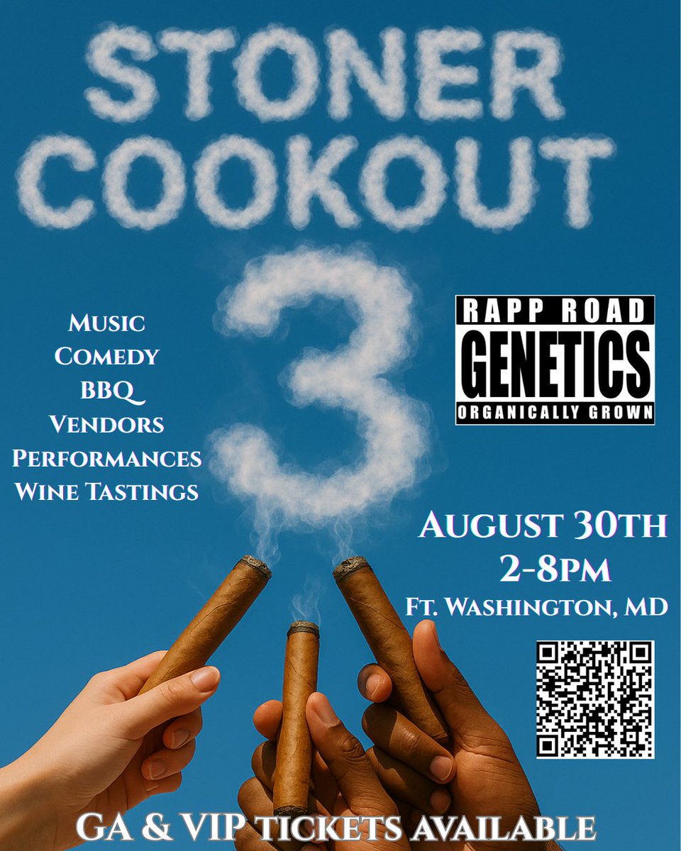 RappRoadWeetz's tweet photo. Aug 30th Temple Hills, Md.
We’re ending the summer Stoner Style

https://t.co/M6pqzMm3xB

#cookout #dmv #maryland #bbq #stoners #labordayweekend https://t.co/L6u3pgF0lI