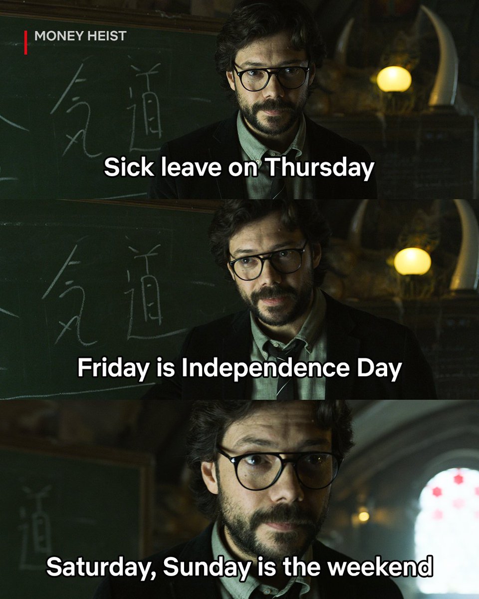 Professor has a (long weekend) plan