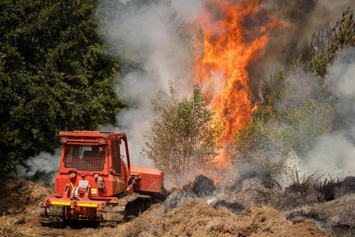 Defensagob's tweet photo. 📍 Molezuelas de la Carballeda

Maquinaria D5 de la @UMEgob realiza ataque directo contra el fuego para frenar su avance y proteger el entorno.

Un trabajo al servicio de la seguridad de todos. https://t.co/s6OCIZ6yRh