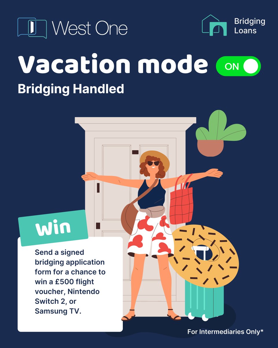 West One Loans (@westoneloans) on Twitter photo ๐ดFor every valid deal you submit, you stand a chance of winning great holiday prizes, including a ยฃ500 flight voucher, Nintendo Switch 2, or Samsung TV.
Enter here: eu1.hubs.ly/H0mb4lk0
*Terms & Conditions apply.
Call 0333 123 4556 or email hello@westoneloans.co.uk. ๐ดFor every valid deal you submit, you stand a chance of winning great holiday prizes, including a ยฃ500 flight voucher, Nintendo Switch 2, or Samsung TV.
Enter here: eu1.hubs.ly/H0mb4lk0
*Terms & Conditions apply.
Call 0333 123 4556 or email hello@westoneloans.co.uk.
