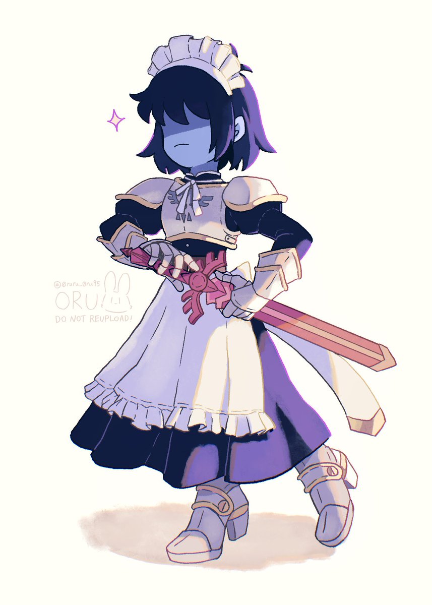 流行に乗り遅れたメイドクリス
#deltarunefanart