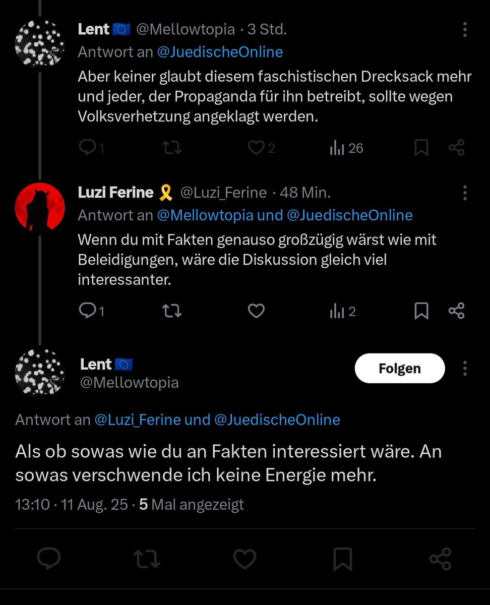 Wenn du keine Energie für Fakten hast, solltest du wenigstens auch die für Beleidigungen sparen - die kommen nämlich auch nicht gut an.