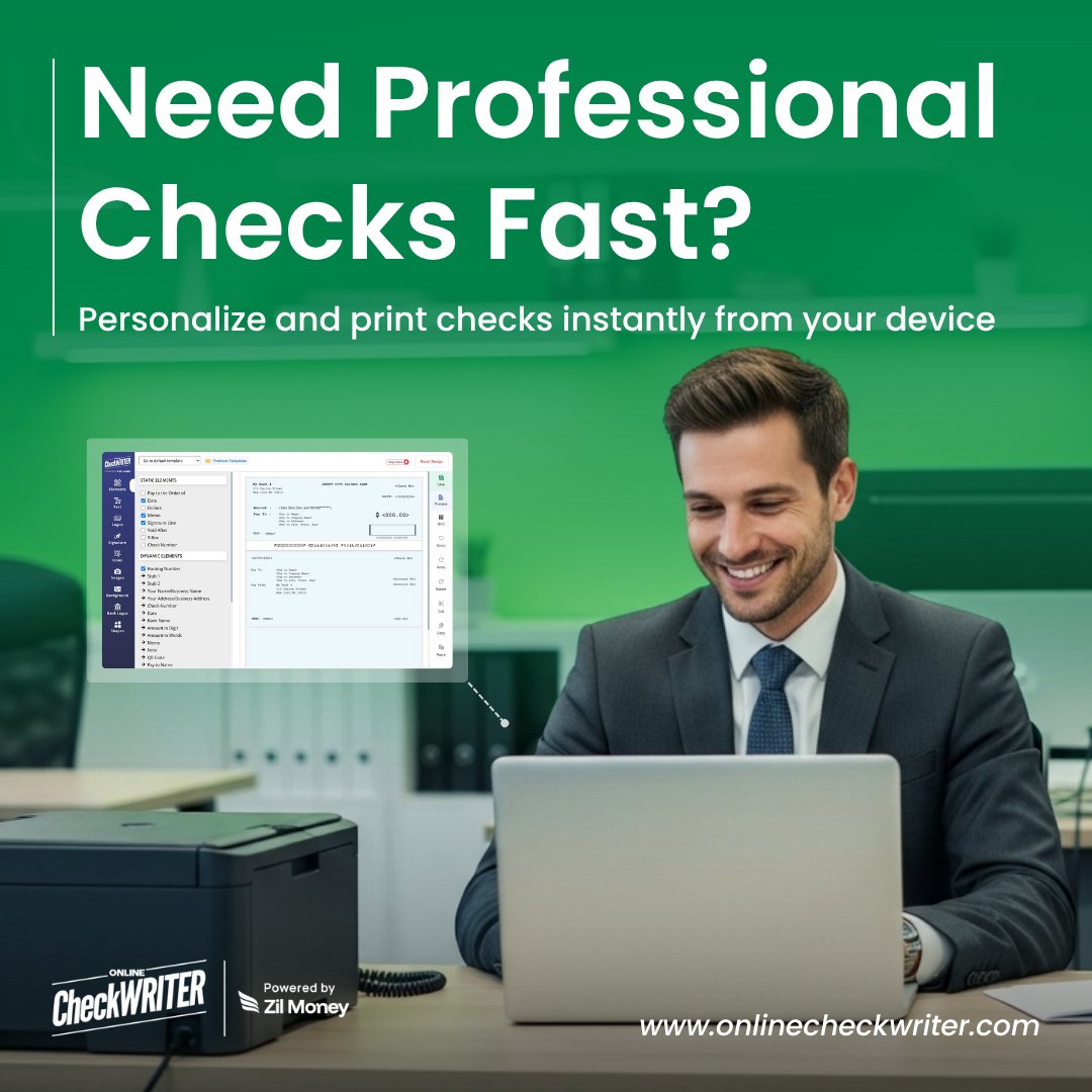 Online Check Writer (@webcheckwriter) on Twitter photo Design the perfect Check Layout for your business with OnlineCheckWriter.com – Powered by Zil Money. Print, send, and manage checks on your terms.
Learn more: onlinecheckwriter.com/check-layout
Click here for interactive demo: onlinecheckwriter.storylane.io/share/odwi1o69…
#CheckLayout #BusinessPayments Design the perfect Check Layout for your business with OnlineCheckWriter.com – Powered by Zil Money. Print, send, and manage checks on your terms.
Learn more: onlinecheckwriter.com/check-layout
Click here for interactive demo: onlinecheckwriter.storylane.io/share/odwi1o69…
#CheckLayout #BusinessPayments