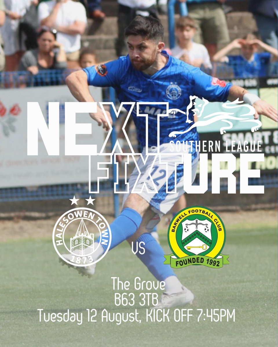 halesowentownfc's tweet photo. UP NEXT

Our first home game of the season, under the lights!

Get your tickets in advance: https://t.co/z4VgNDf0bm

#UpTheYeltz | #HALBAR https://t.co/9KDe6z3HAk