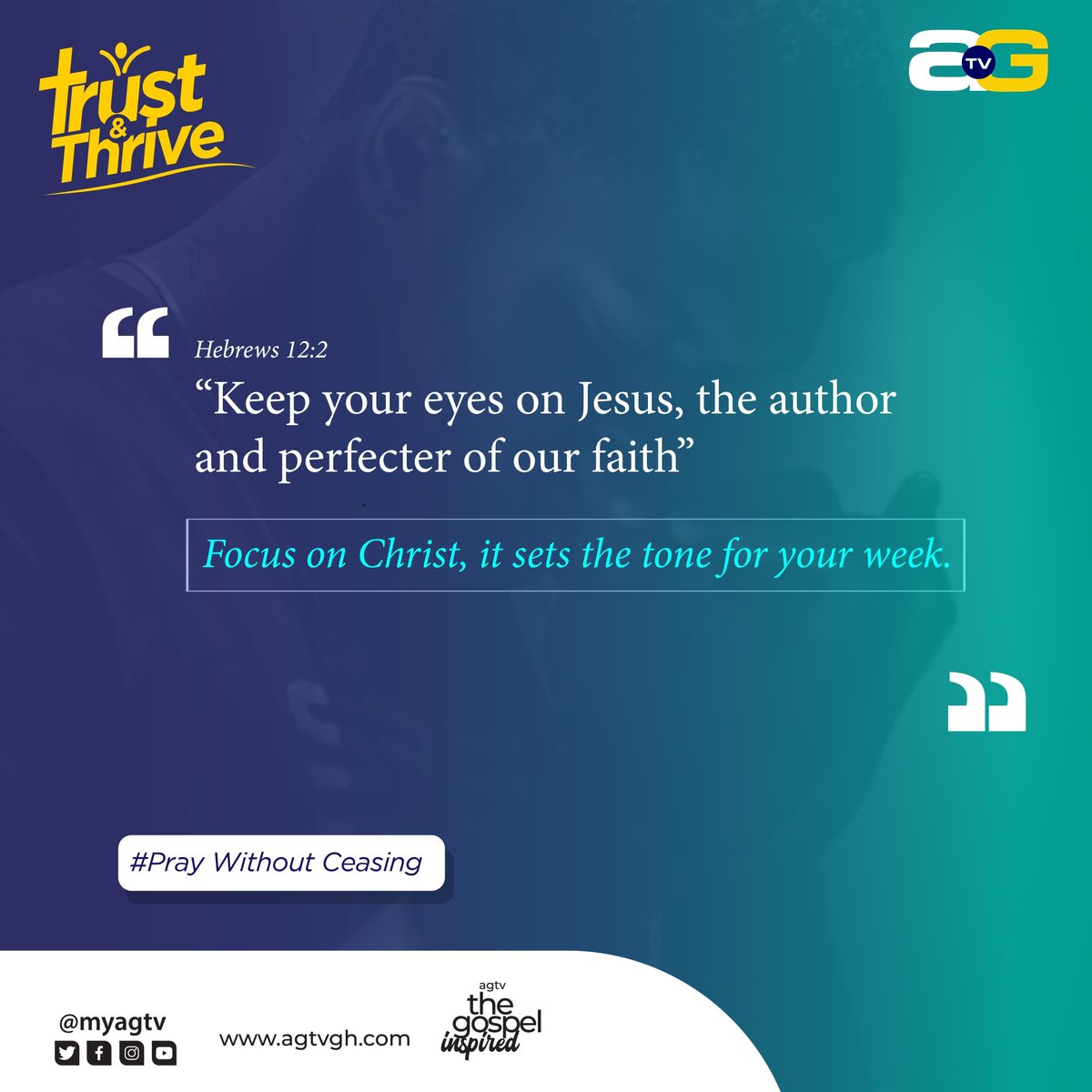 Keep your eyes on Jesus this week🙏