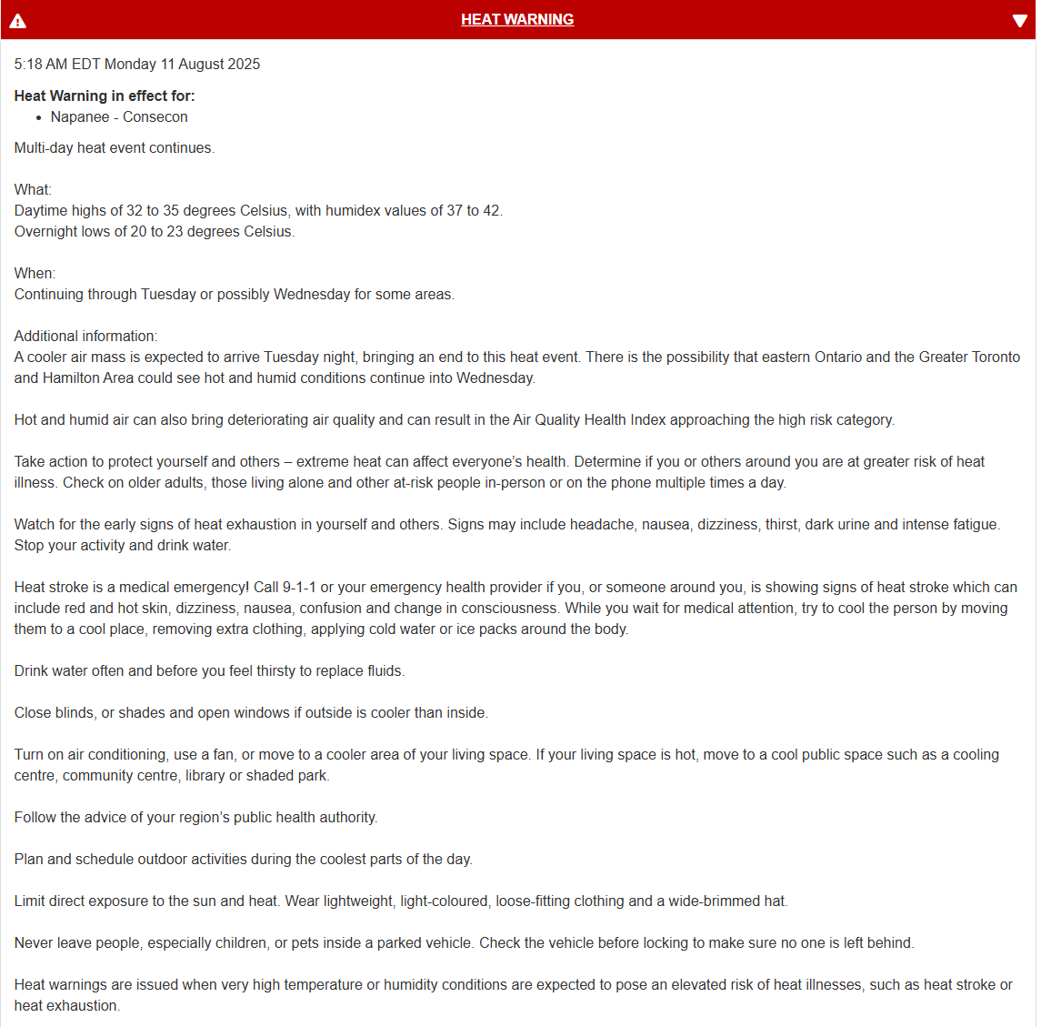 Please be advised that Rez Soccer League has been CANCELLED tonight, Monday, August 11, due to the Heat Warning that is currently in effect.
weather.gc.ca/en/location/in…
Please stay safe and check on those most susceptible to heat illness.