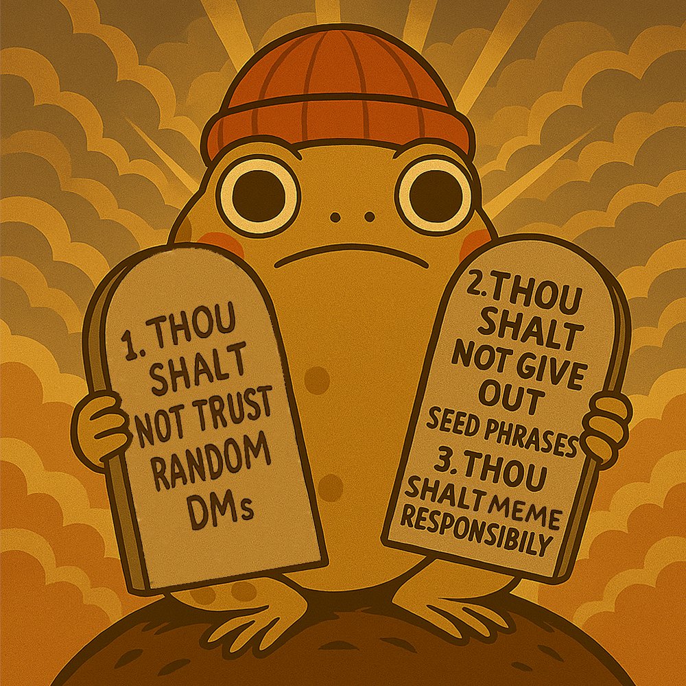 RayniCoinSol's tweet photo. Rayni climbed the Candlestick Mountain and returned with 3 commandments… and a cold wallet.
“Protect $Rayni like it’s the last lily pad in the pond.” - Rayni The Rain Frog
#NoGamble #AntiPumpAndDump #BeSafe #MoonBound #SlowAndSteady #RayniOnTheMoon #Chill #LongTerm #Success #Crypto #Degen #Dream #MoonFuel #SpaceTravel #FirstFrog #Amphibullish #Rayni #SolanaMeme #MemeCoin #Solana #FOMO #Shill #JustLaunched #1000x #EarlyBird #FroggoMania #BeanieGang #RayniTheRainFrog #RayniCoin $Rayni #Raydium #Chart #ToTheMoon #Meme #RainFrog #Breviceps #Amphibious #FROGO #Beanie #Bullish #CryptoBull #MostChill #2025BullRun