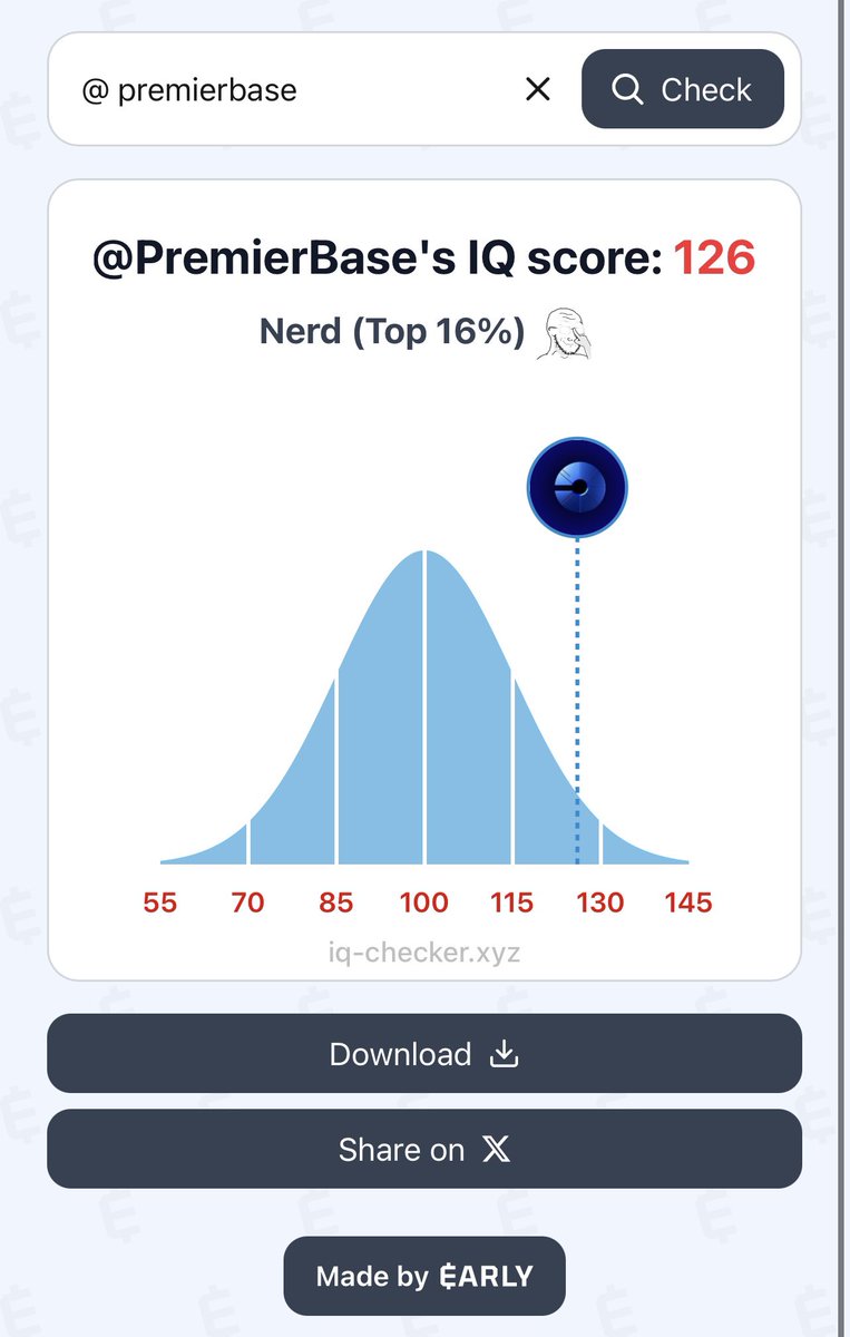 🥸

What's yours, <a href="/base/">Base</a> fam?

iq-checker.xyz