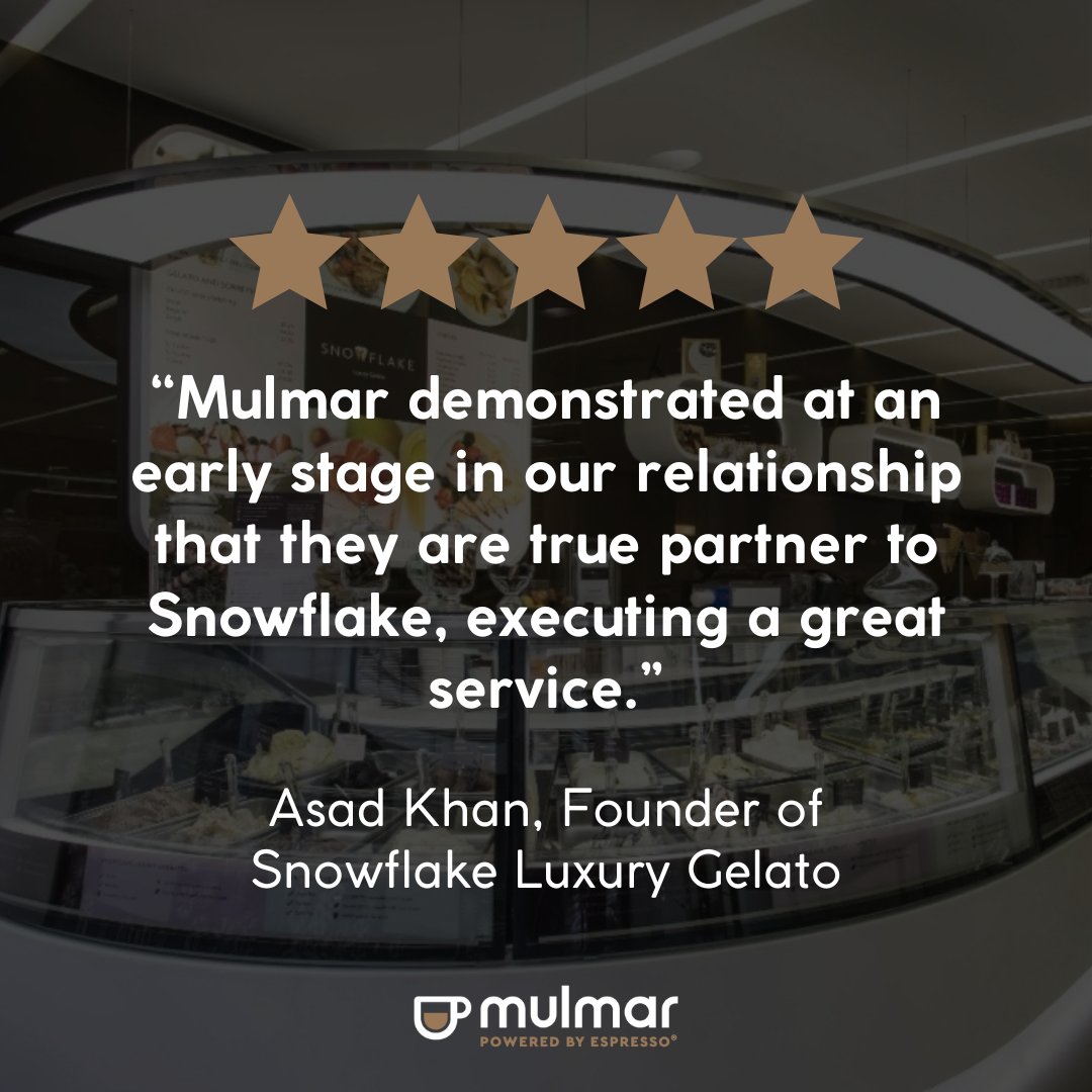 At Mulmar, we pride ourselves on our ability to build supportive client relationships from day one.

So we are beyond delighted to hear <a href="/snowflakegelato/">Snowflake Gelato</a>'s experience!

To find out how we can fit out your cafe, please click here: mulmar.com/coffee-shop-fi…

#CafeFitOut