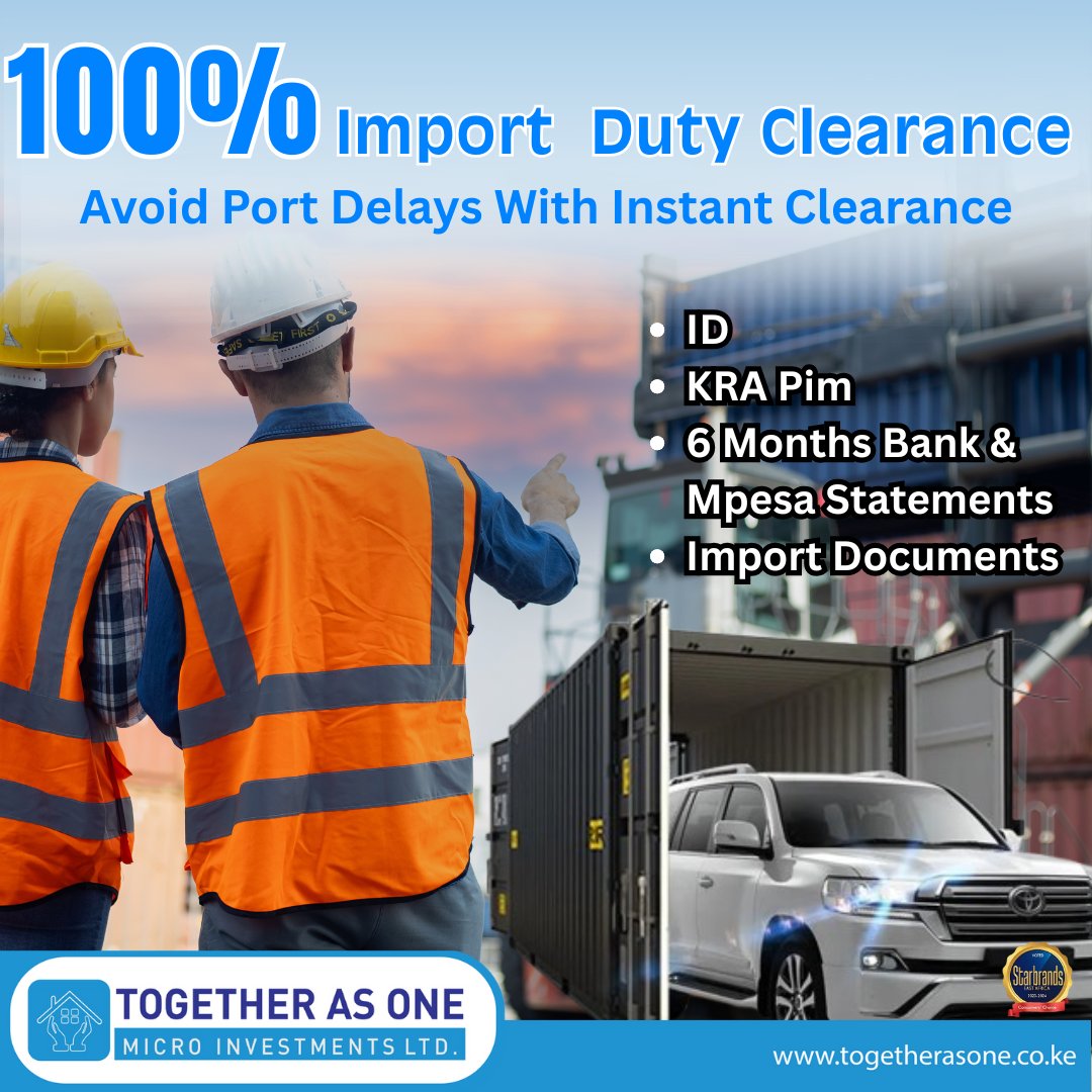 Avoid port delays with 100% import duty clearance. Begin your highway journey in less than 24 hours, no CRB checks required. 
1 Million
Ticket