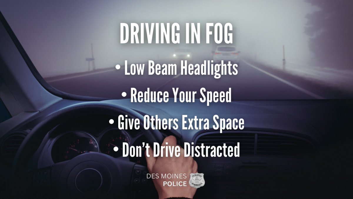 Des Moines Police (@dmpolice) on Twitter photo Patchy fog is lingering around the state. 
As you travel into work or are heading for a great day at the <a href="/IowaStateFair/">Iowa State Fair</a>, drive safely! Patchy fog is lingering around the state. 
As you travel into work or are heading for a great day at the <a href="/IowaStateFair/">Iowa State Fair</a>, drive safely!