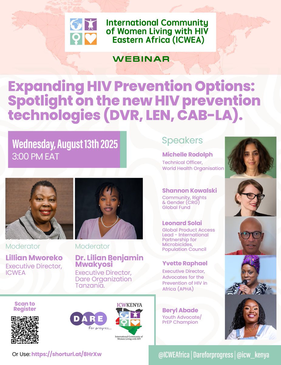 Join us this Wednesday as we discuss HIV prevention choice manifesto. For community led approaches,financing,program integration, and planning
Prioritizing women and girls, focusing on the needs and preferences in HIV prevention. DVR,CAB, and LEN.
#EmpoweRing 
#choicemanifesto