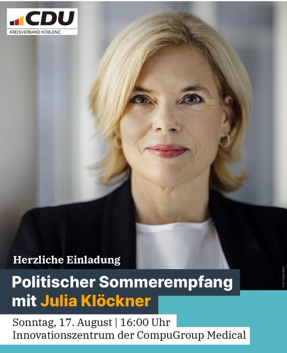 Bundestagspräsidentin Klöckner, die sonst so gerne ihre Neutralität betont, feiert den Sommerempfang ihres Kreisverbands in den Räumen des Finanziers des rechten NIUS-Magazins, Frank Gotthardt. 
Die Brandmauer nach rechts steht offen wie ein Scheunentor.
